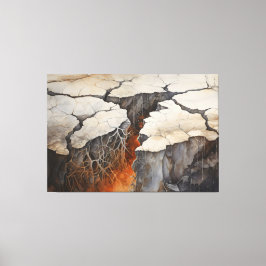 Impressão Em Tela Fissuras Terras Secas Clima 4 de 4