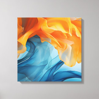 Impressão Em Tela Fita azul e amarela