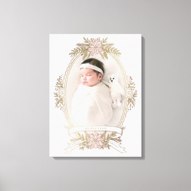 Impressão Em Tela Fita de quadro oval feminina e verde de férias (Frente)