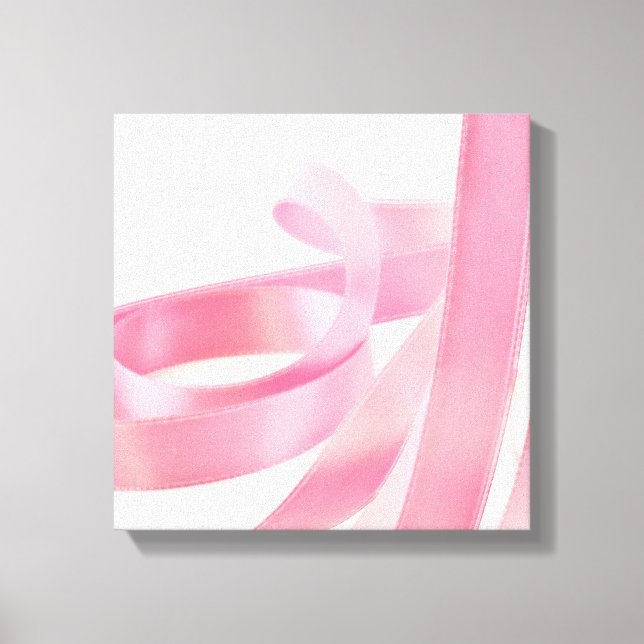 Impressão Em Tela Fita Rosa (Frente)