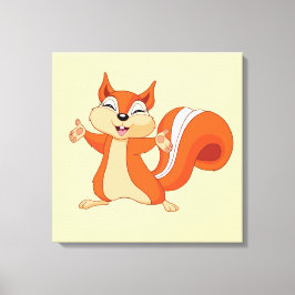 Impressão Em Tela Fizzy, o Esquilo Bravo