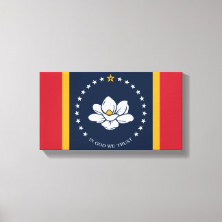 Impressão Em Tela Flag do Mississippi - New Magnolia Flag