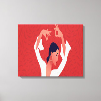 Impressão Em Tela Flamenco Red Art