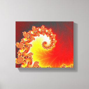 Impressão Em Tela Flaming Tentacle - Arte Fractal