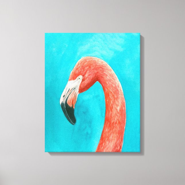 Impressão Em Tela Flamingo (Frente)