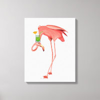 Flamingo com coquetel