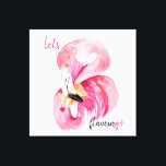 Impressão Em Tela Flamingo Watercolor, Vamos Rosa Exótico Moderno<br><div class="desc">Flamingo Watercolor,  Vamos Rosa Exótico Moderno</div>