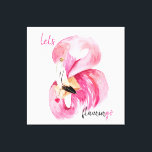 Impressão Em Tela Flamingo Watercolor, Vamos Rosa Exótico Moderno<br><div class="desc">Flamingo Watercolor,  Vamos Rosa Exótico Moderno</div>