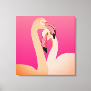 Impressão Em Tela Flamingos Wall Art