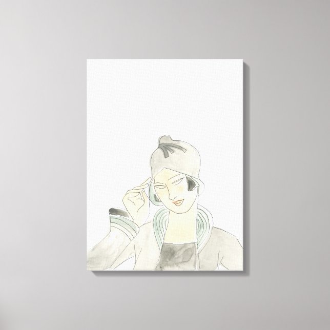 Impressão Em Tela Flapper Fashion Sketch (Frente)