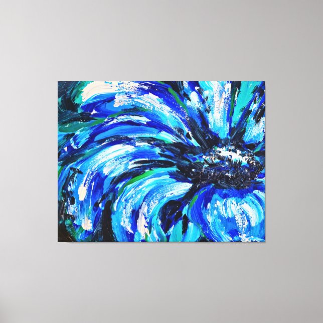 Impressão Em Tela Fleur bleue (Frente)
