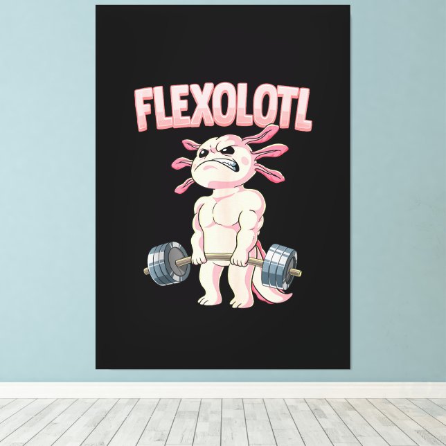 Impressão Em Tela Flexolotl Axolote (Insitu(piso de madeira))
