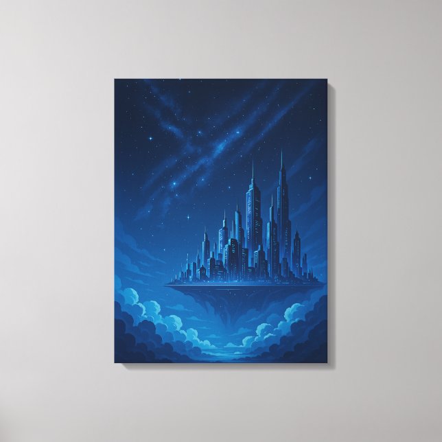Impressão Em Tela Floating City Wall Art – Sky Empire (Frente)
