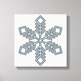 Impressão Em Tela Floco de Neve Brilhante - Galhos Azul Bebê