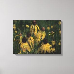 Impressão Em Tela Flor Amarelo