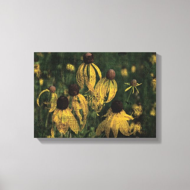 Impressão Em Tela Flor Amarelo (Frente)