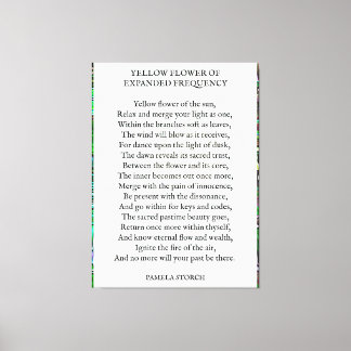Impressão Em Tela Flor Amarelo do Poema de Frequência Expandida