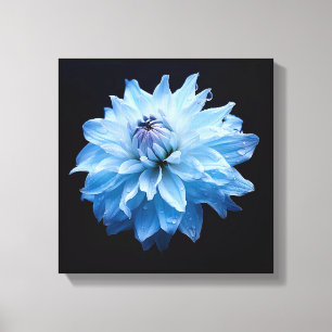 Impressão Em Tela Flor Azul