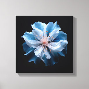 Impressão Em Tela Flor Azul