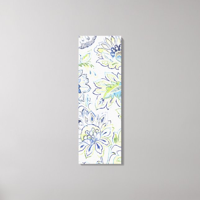 Impressão Em Tela Flor Azul Boêmia (Frente)