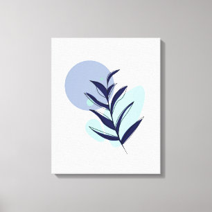 Impressão Em Tela Flor azul Boho