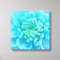 Flor azul-turquesa em aquarela