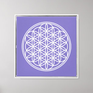 Impressão Em Tela FLOR DA VIDA - Contorno do símbolo da Geometria Sa