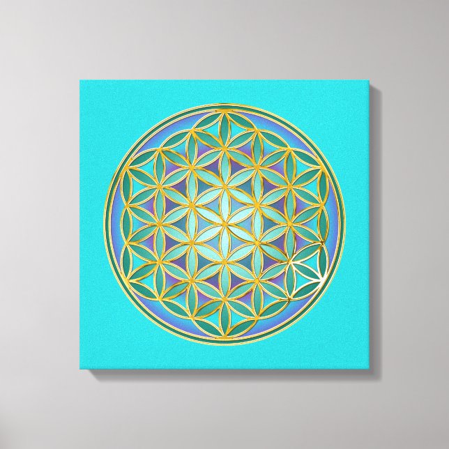 Impressão Em Tela FLOR DA VIDA - Design 1 das Geometrias Sagradas (Frente)