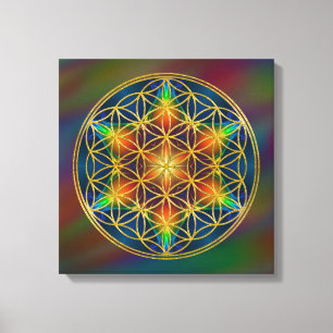 Impressão Em Tela FLOR DA VIDA - Flor frontal 1