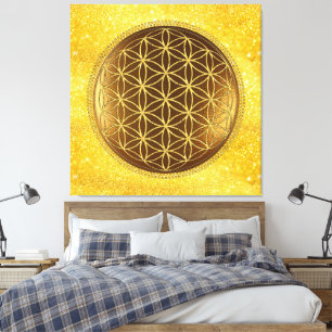 Impressão Em Tela FLOR DA VIDA - Medalha de Geometria Sagrada 1