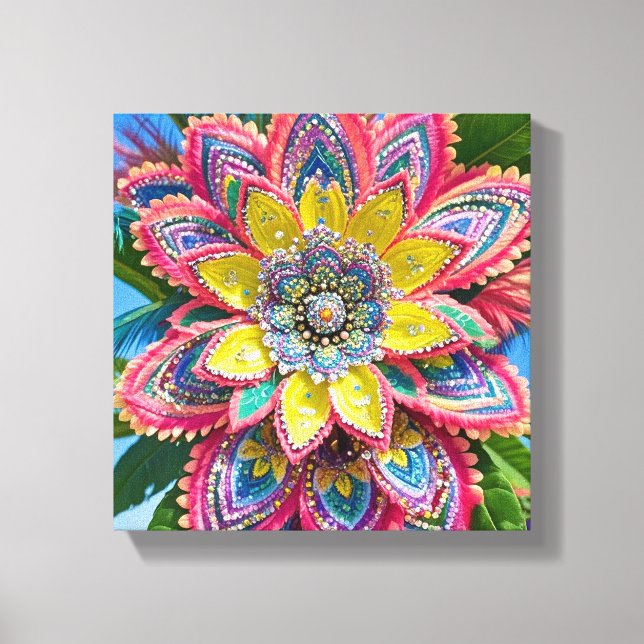 Impressão Em Tela Flor de carnaval  (Frente)