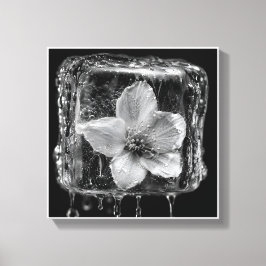 Impressão Em Tela Flor de Gelo Derretendo