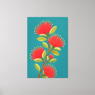 Impressão Em Tela Flor de lehua havaiana pintada 1