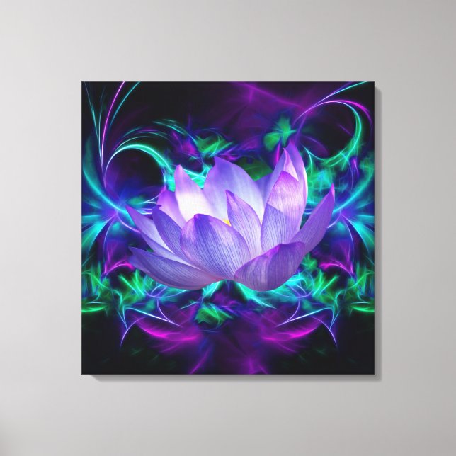 Impressão Em Tela Flor de lótus roxa e seu significado (Frente)