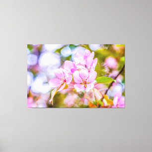 Impressão Em Tela Flor de Maçã Rosa