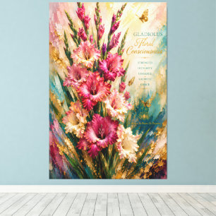 Impressão Em Tela Flor de Nascimento de Agosto Gladiolus Consciência