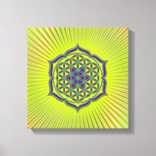 Impressão Em Tela Flor De Vida / Blume des Lebens - Lotus Contour