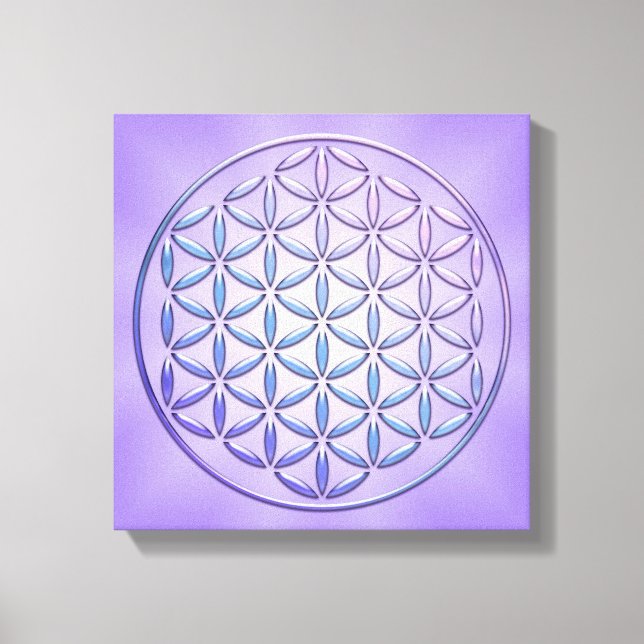 Impressão Em Tela Flor de Vida / Blume des Lebens - violeta de selo (Frente)