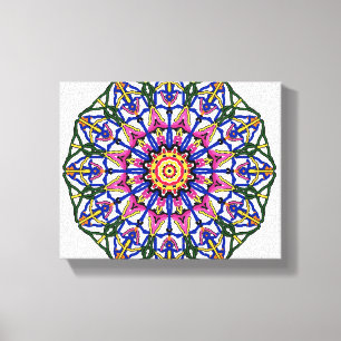 Impressão Em Tela Flor Flor Mandala
