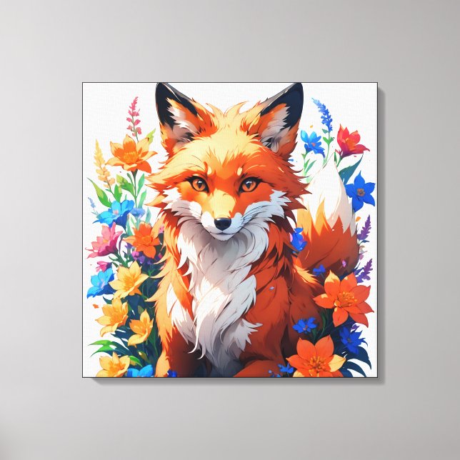 Impressão Em Tela Flor Fox (Frente)