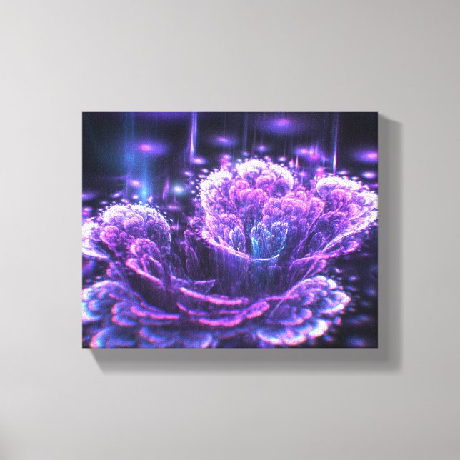 Impressão Em Tela flor fractal (Frente)