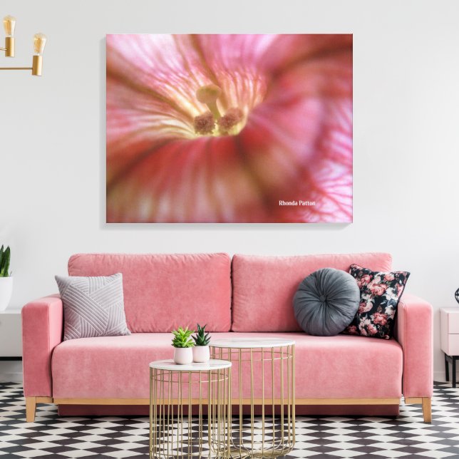 Impressão Em Tela flor rosa (Insitu(Sala de estar))