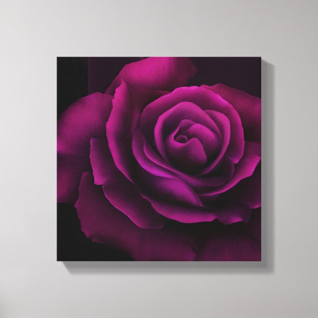 Impressão Em Tela Flor Rosa vermelha Roxo-Gótica (Frente)