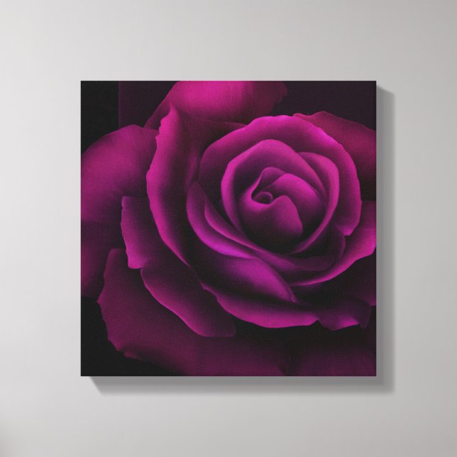 Impressão Em Tela Flor Rosa vermelha Roxo-Gótica (Frente)