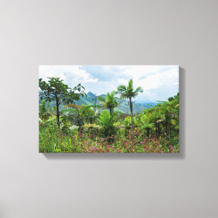 Impressão Em Tela Flora e paisagem de montanhas luquillo