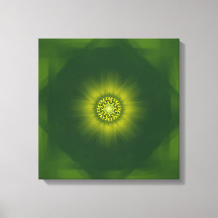 Impressão Em Tela Floração de Pó de Ouro – Fractal Botânico
