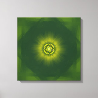 Impressão Em Tela Floração de Pó de Ouro – Fractal Botânico