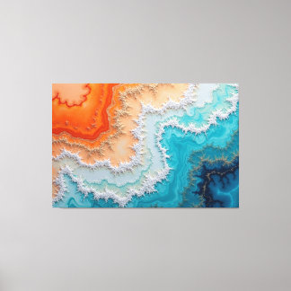 Impressão Em Tela Floração do Recife de Coral - 60"x40" Arte Fluida