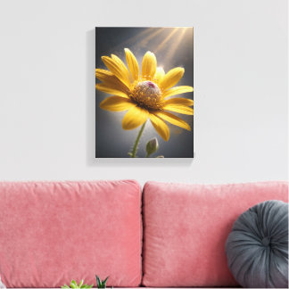 Impressão Em Tela Floração Dourada – Arte de Fotografia Macro de Flo