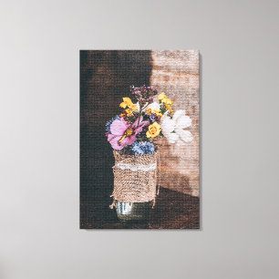 Impressão Em Tela Floral Elegante Moderno
